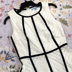 NWT Antonio Melani Black and White Lace Dress